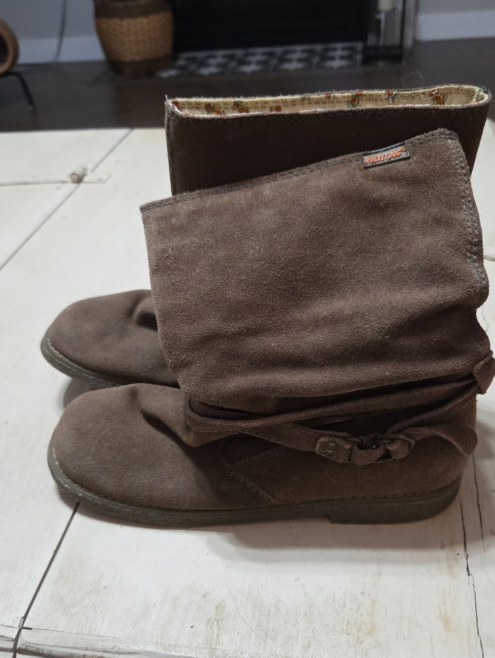 Rocket Dog Brown Suede Slouch Ankle Boots 6.5  F8/22
